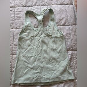Lululemon Cool Racerback Short Tank Top Nulu Fabric Light Green
